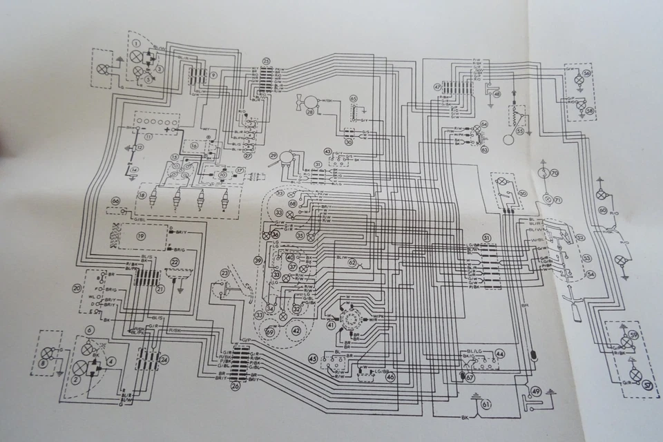 schema impianto elettrico Ford Escort GT  old car condizioni buone - Immagine 3 di 4