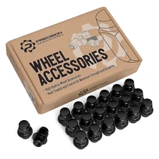 20pc OE Mag Style Lug Nuts with Washer | 12x1.25 | for Nissan Infiniti (Black)