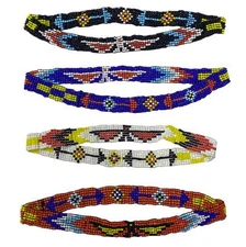 Hand Made Beaded Headband - Native American Style Hair Accessories
