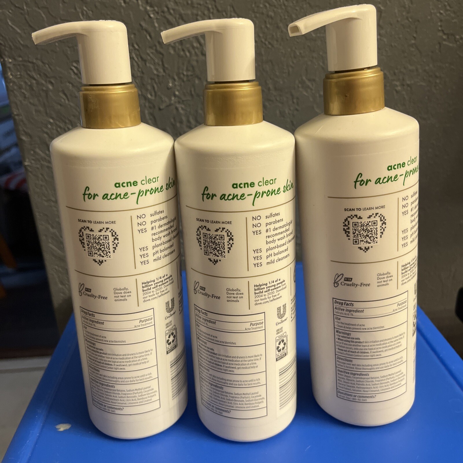 Dove Body Love Acne Clear Body Cleanser Salicylic Acid Bamboo Extract