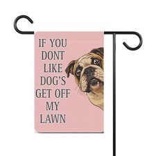 Garden Flag, Funny Banner, Dog Lover Gift, Outdoor House Decoration,