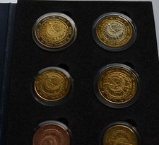 CZECH REPUBLIC 2003 SET EURO SPECIMEN PATTERN PROTOTYPE SADA CZECHOSLOVAKIA