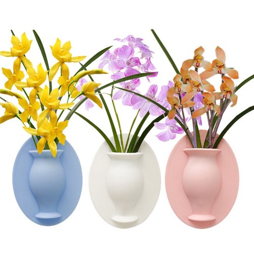 Self-Adhesive Flower Pot Flowers Container Flower Vases Home Decoration - Picture 10 of 12