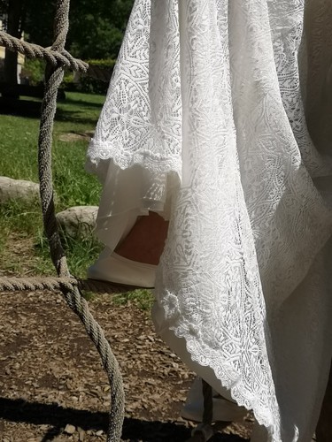 Brautkleid wunderschön Boho Gr 38 zartes creme wie neu Hochzeit - Bild 4 von 4