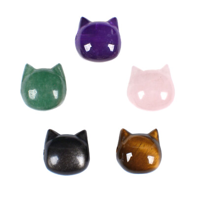 15mm Cat Head Gemstone fashion pendant bead Jewellery Making