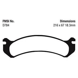 Pastillas de freno delanteras extra resistentes EBC ED91305 para Chevy Silverado 2500 HD 2001-2010 Foto 3 de 4