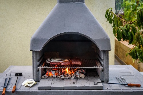 Aschekasten mit Grillgitter Schale Rost Kamin BBQ Gitter Neu Grill 70x60cm - Bild 7 von 12