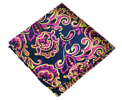 Fazzoletto Da Taschino Lord R Colton Masterworks, Seta Rossa Con Motivo Paisley, 10x10 Pollici