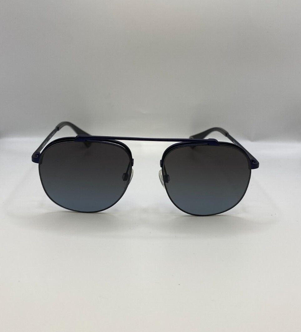 WOOW Super Jet1 9620M Матово-синие круглые солнцезащитные очки-авиаторы в оправе 51-17-150