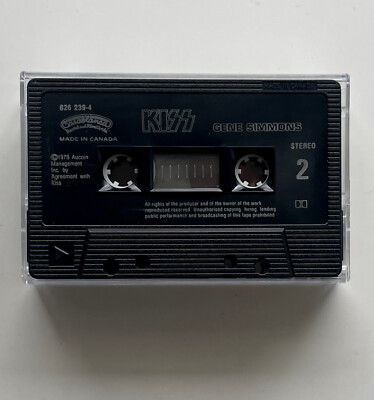 KISS Vtg 1978 GENE SIMMONS Tape SOLO ALBUM Cassette FULLY TESTED