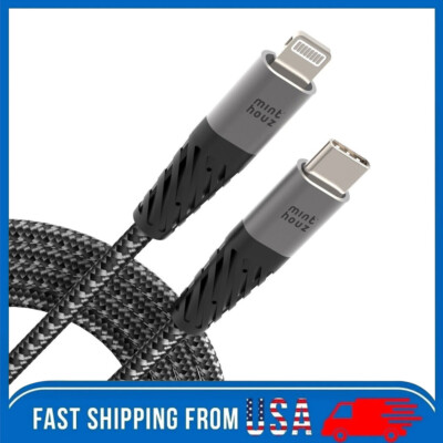 6FT Braided Fast Charger Cable Heavy Duty USB C Cord Power Delivery Charging