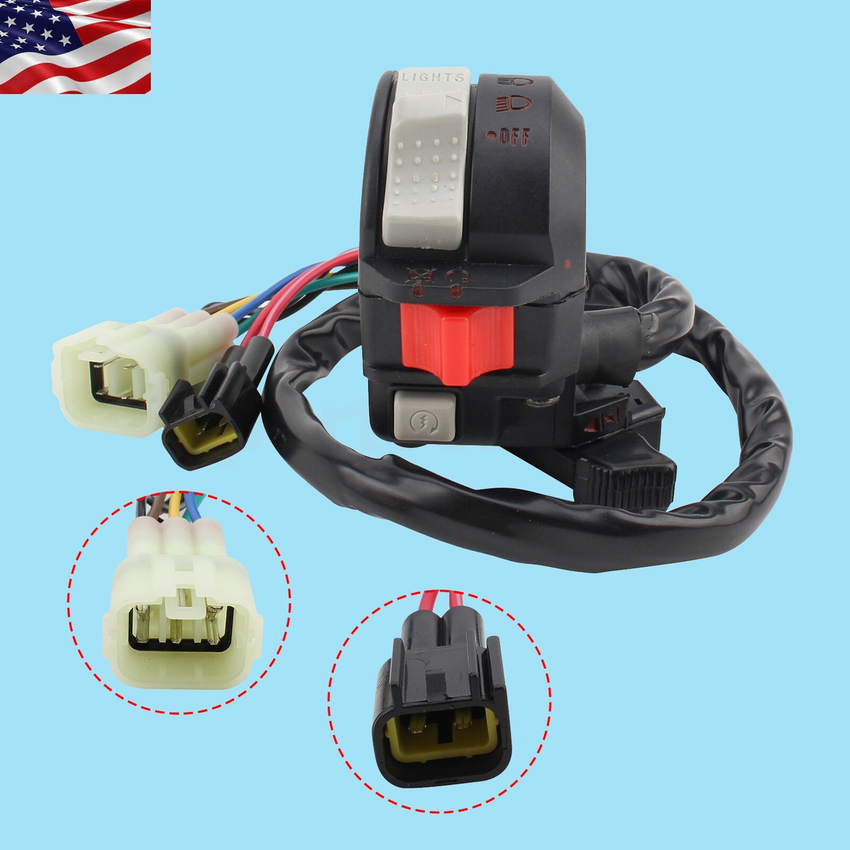 Handlebar Start Run Switch for Yamaha Grizzly 350 400 660 YFM350