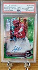 2022 Bowman Chrome Baseball - Roismar Quintana 1st Auto Green 82/99 PSA 10