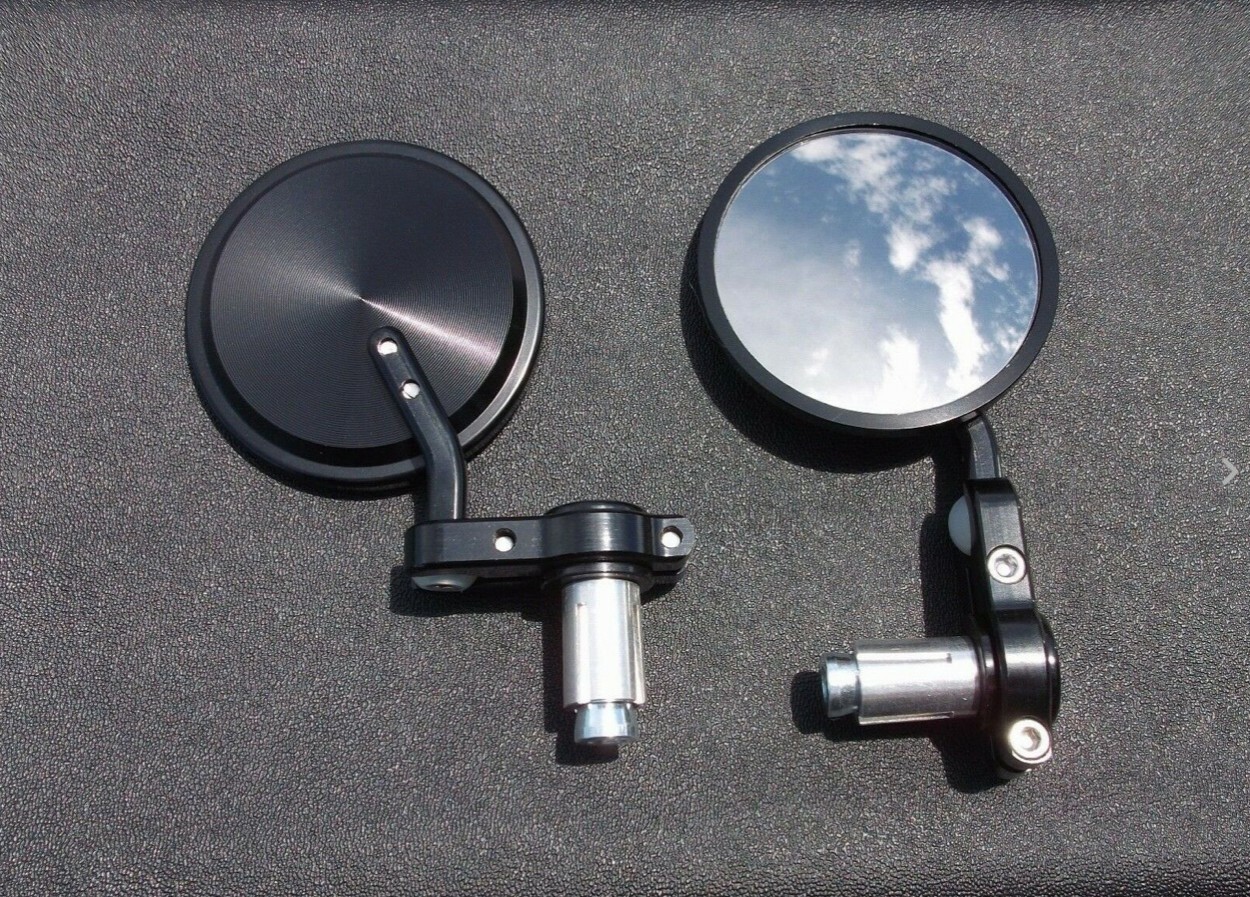 Yamaha Bar End Motorcycle Mirrors Folding lane spiting 3” Billet