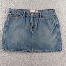 VTG Gap Jeans Skirt Womens 15 Blue Pockets Denim Basic Mini Comfort