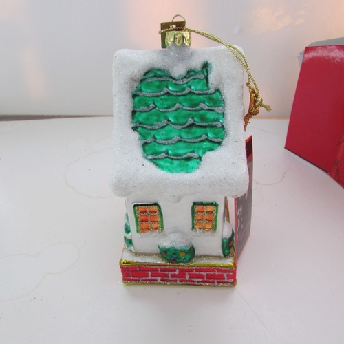 Margaret Cobane Hand Blown Hand Painted Christmas Ornament Our New Home - Picture 4 of 11