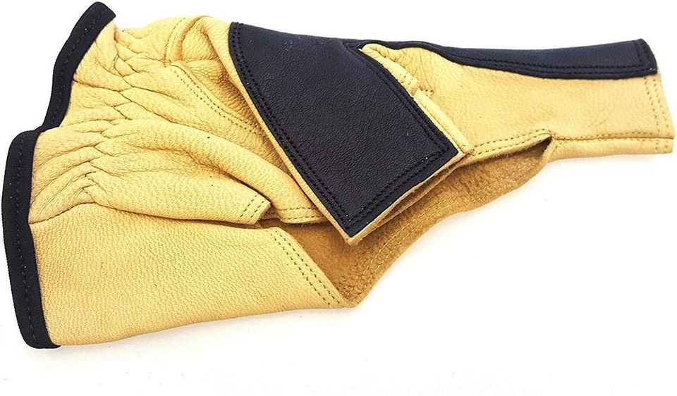  Archery Finger Gloves Leather ARCHERS Hand Shooting Deer Skin gloves - Image 3 of 3