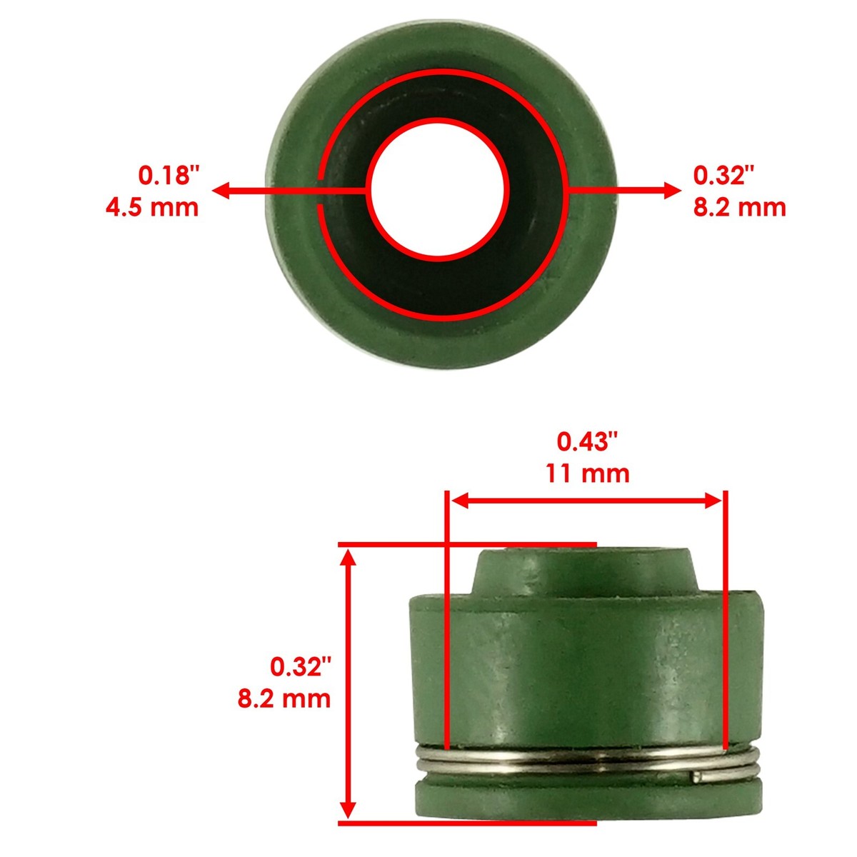 2 Guarnizioni Stelo Valvola Caltric Per Yamaha Tri Moto 200 YTM200 1983-1985 - 2