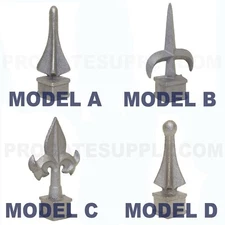 3/4" Cast Iron Spear, Finial, Spire, Ornamental Fence Topper Wrought Iron