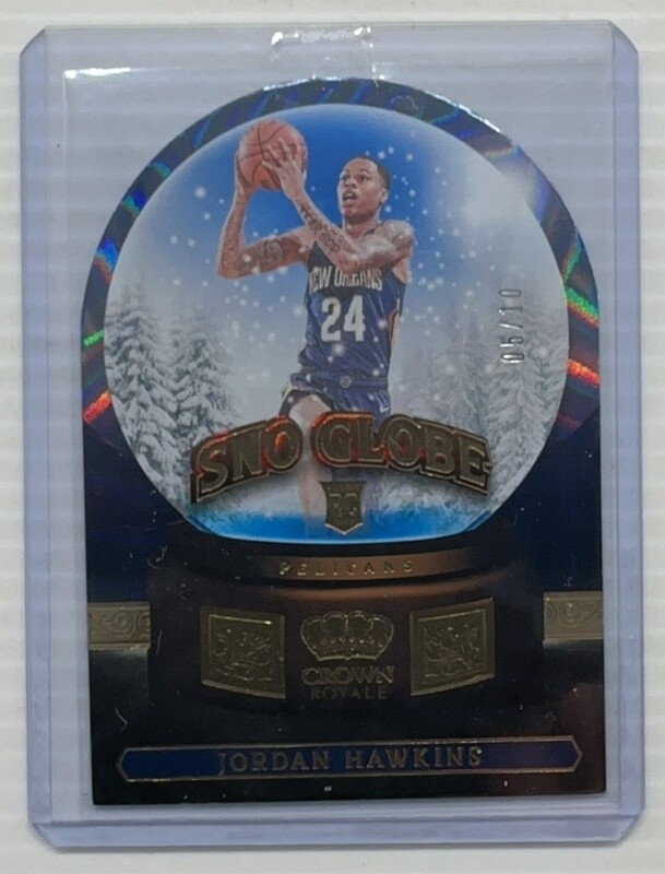 2023-24 Crown Royale Jordan Hawkins Sno Globe Gold Rookie RC #5/10 PEELING EDGES