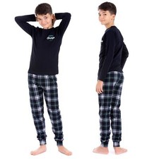 Jungen Pyjama Baumwolle Winter warm Schlafanz...
