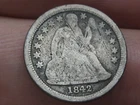 1842 P Seated Liberty Silver Dime- Philadelphia, Good/VG Details