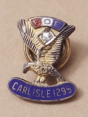 Vintage FOE Fraternal Order of Eagles Sterling Silver Pin Carlisle PA #1299