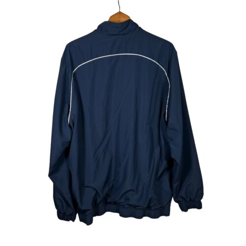Giacca a vento vintage 94 Nike Fit-Dry foderata uomo XL blu full zip finto collo - Foto 3 di 8