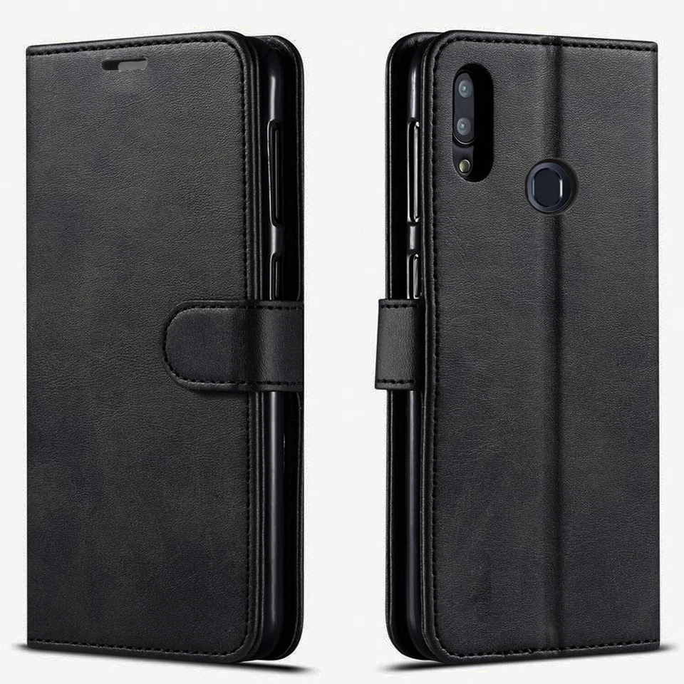 For Samsung Galaxy A20 A50 Case Phone Cover Leather Wallet+Tempered Glass Screen - Image 3 of 4