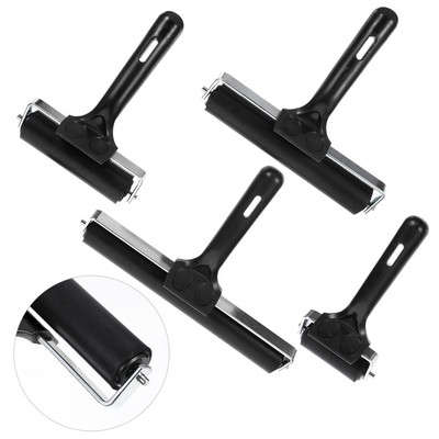 4Pcs Professional Rubber Roller Druckgrafik Brayer Craft Stamping Painting Tool