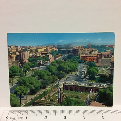 Postcard Italy Roma Via dei Fori Imperiali Rome Forum of Augustus Colosseum