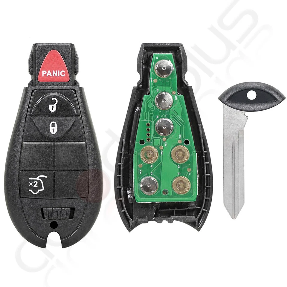 遥控汽车钥匙链适用于吉普大切诺基指挥官 2008 2009 2010 4 按钮 — 第 4/4 张图片