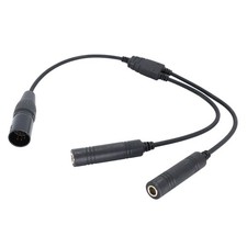 35CM Aviation Headset GA Dual Plugs to for Airbus 5 Pin XLR Headset Adapter