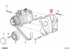 Soporte compresor de clima original BMW Z3 M E36 316g 64551739627