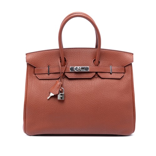 Hermès Togo Birkin Retourne 35 Pre-Loved Handbag Brick