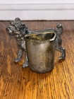 ❤️Antique Spelter Metal Foo DOG Toothpick Holder w/ Brass (see condition) — photo 3