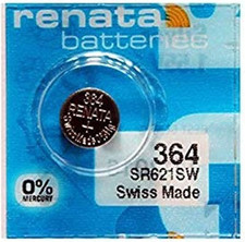 Batteries 364 Silver Oxide Battery 5 Pack