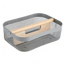 AJIODA Metal Mesh Steel Storage Basket, Garden Harvest Wire Organizer Basket ...