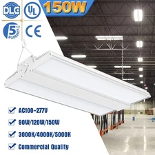 Commercial Linear LED High Bay Light 150W Adjustable CCT Warehouse Workshop Lamp