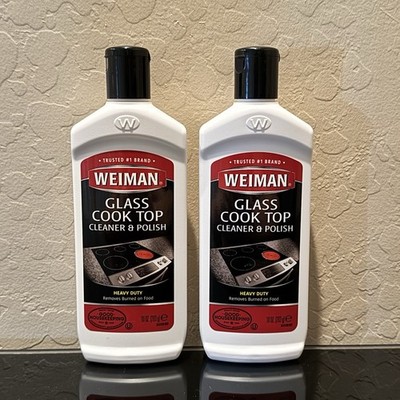 2 Pack Weiman Glass Cooktop Cleaner and Polish - 10oz Each - Heavy Duty NEW