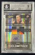 Stephen Curry RPA /5 BGS 9 2009 Absolute Memorabilia Rookie Patch Auto RC Steph