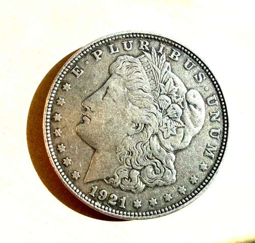 1921-D Morgan Silver Dollar - Very Fine - 90% Silver - Denver Mint