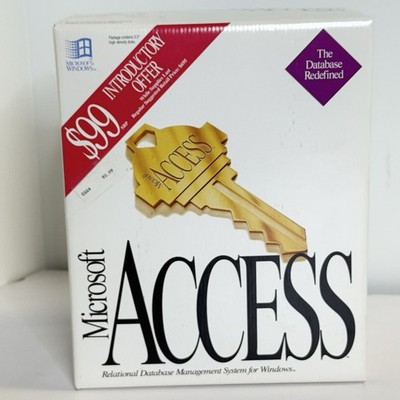 Microsoft Access Relational Database Management Windows Software 3.5  Disk Set