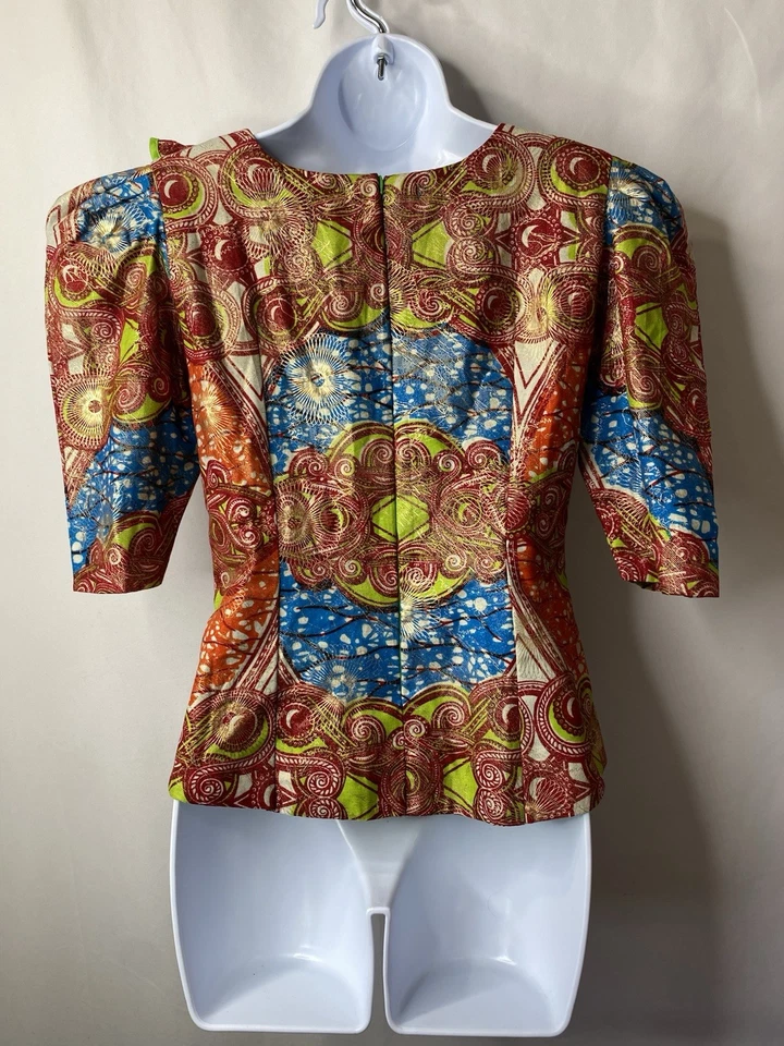 Camisa Afrique Nana Mujer Medidas Talla Pequeña Festival Bohemio Tribal Africano Foto 3 de 4