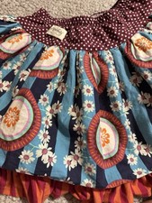 Persnickety boutique Girls 10 Skirt Fall Colors Floral Orange, Blue,