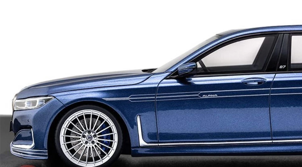 GT Spirit 2022 Alpina Bi-Turbo B7 LCI (G12) Sedan 7 Series Blue Metallic 1:18 - Image 4 of 4