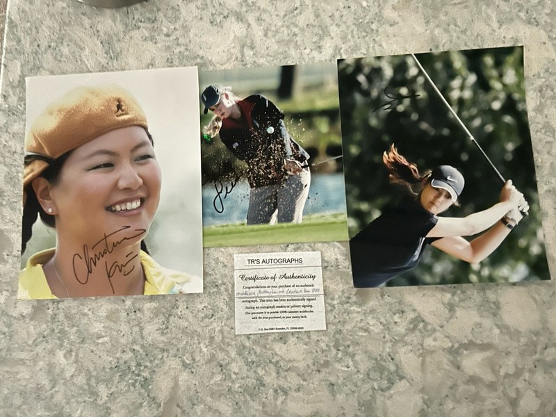 LPGA Michelle Wie, Christina Kim, Brittany Lincicome Autographed 8x10’s W/ COA