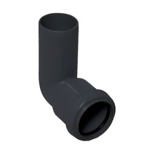FLOPLAST 40mm Black Pushfit Waste Pipe Conversion Bend - FREE Next-Day Delivery