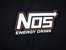 NOS Energy drink light sign SCARCE Holley carb related not Monster clock