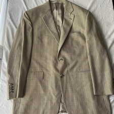 Burberry London Blazer Men  s 44 R Biege Houndstooth Multi Colored Designer
